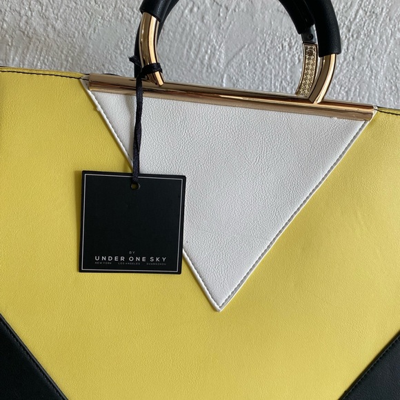 Beautiful Yellow and White Women's Bag- Under One Sky brand - Picture 1 of 13